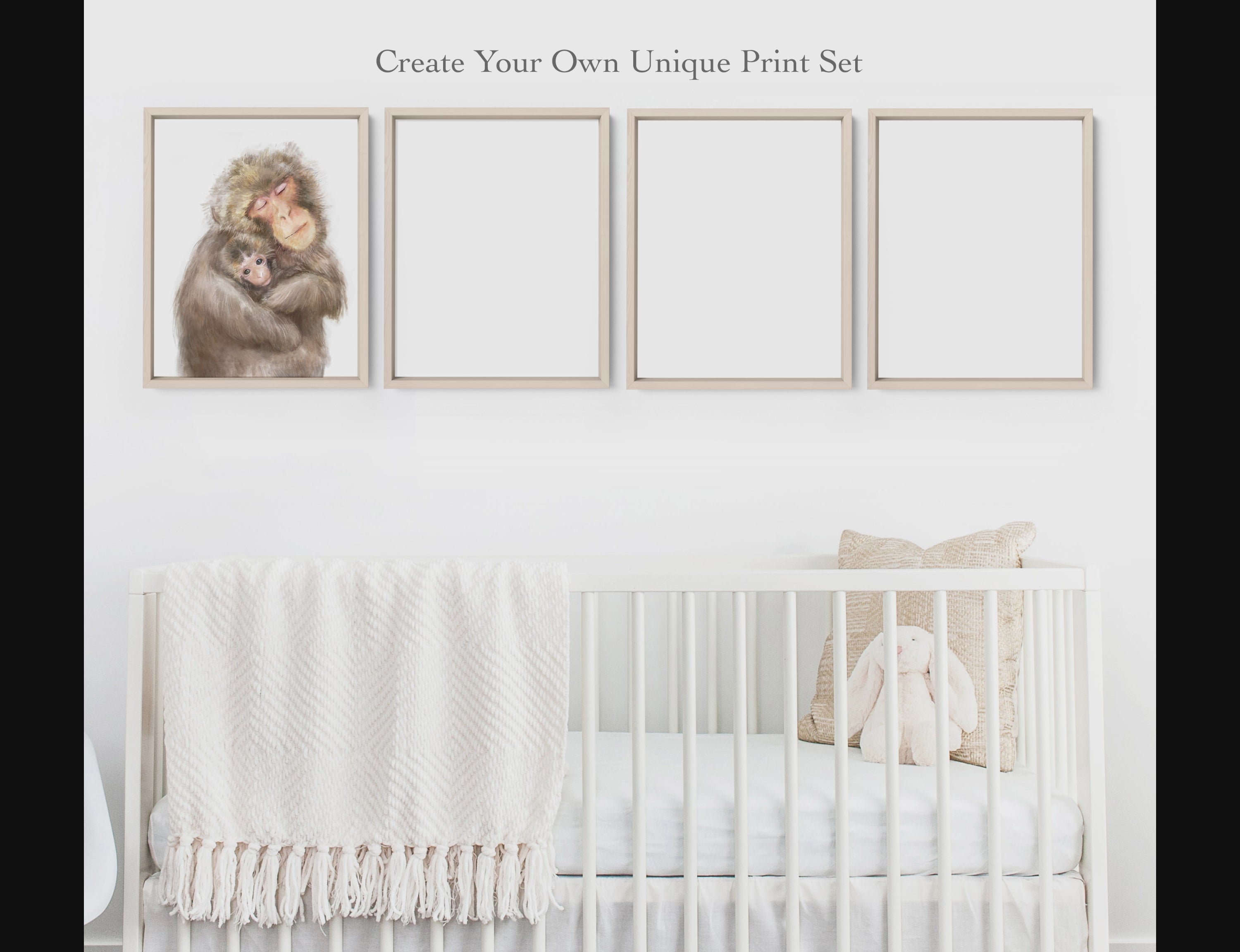 Baby Gorilla and Mom Art Print