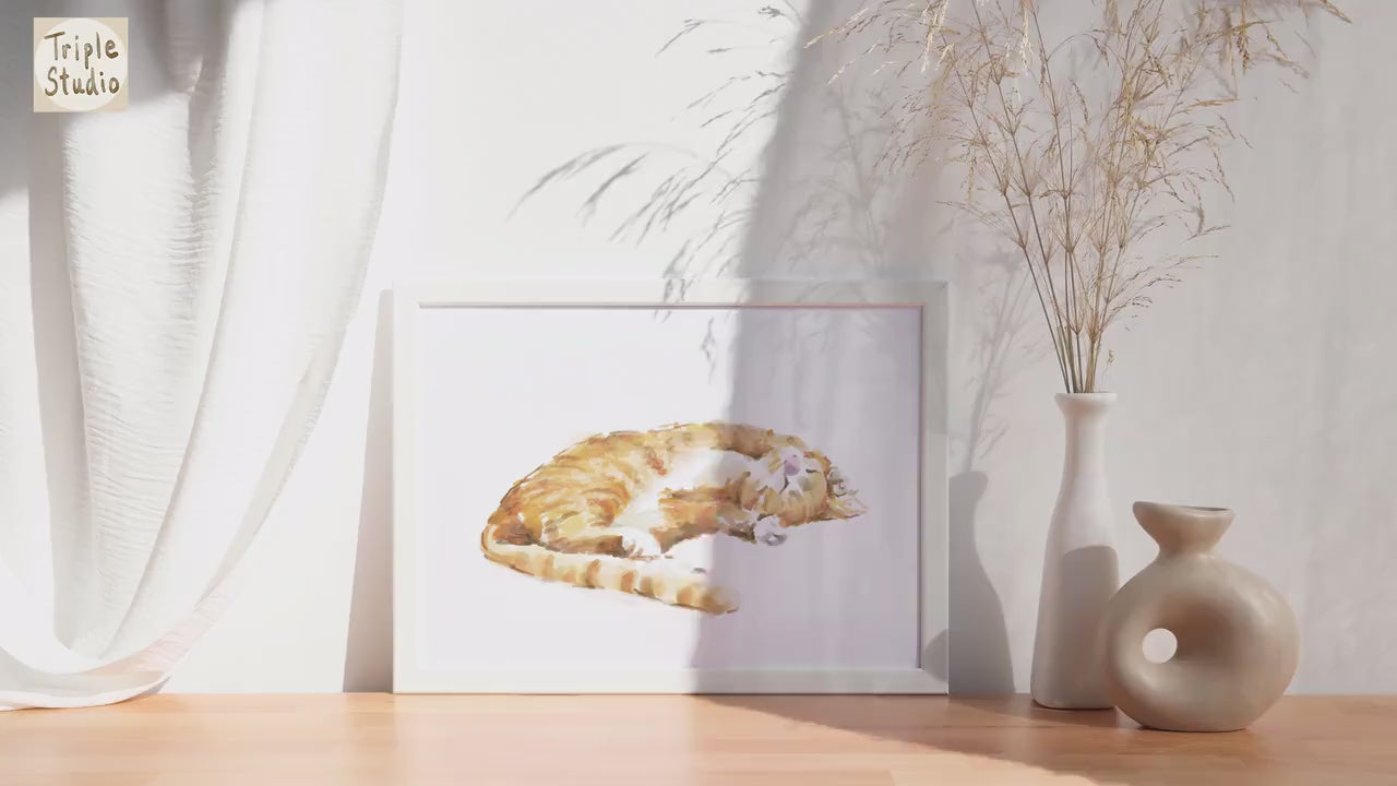Orange Tabby Cat Wall Art
