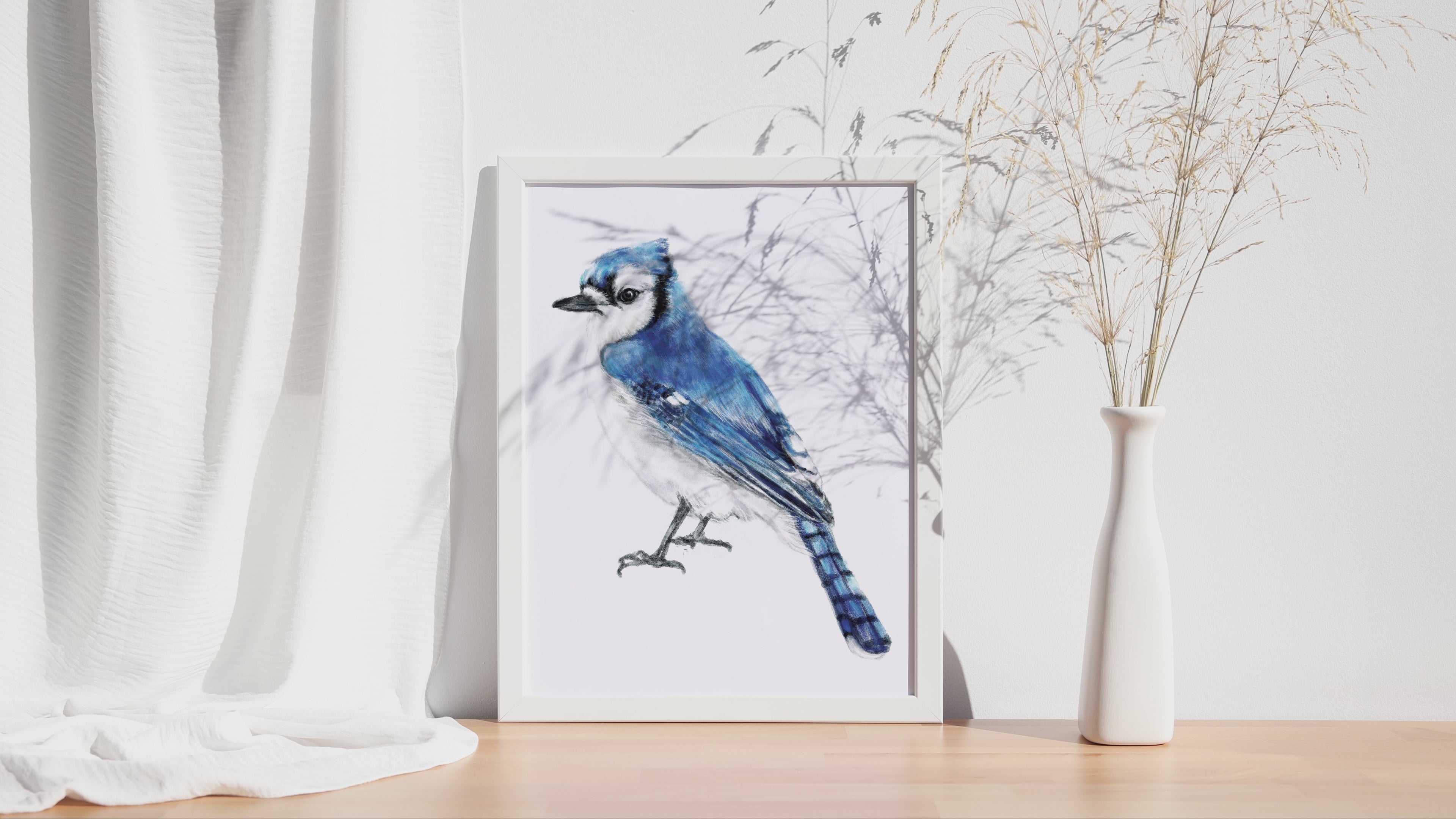 Blue Jay Bird Art Print
