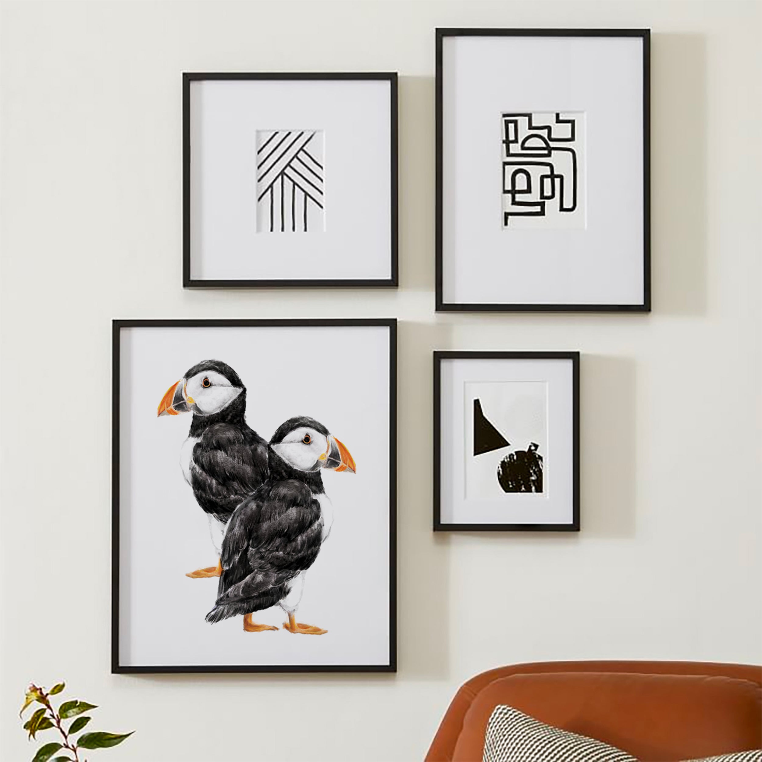 Puffin Watercolor Painting