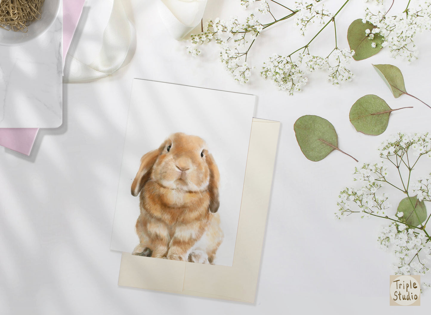 Have a Bunderful Day! | Hoppy Rabbit Stationery Card