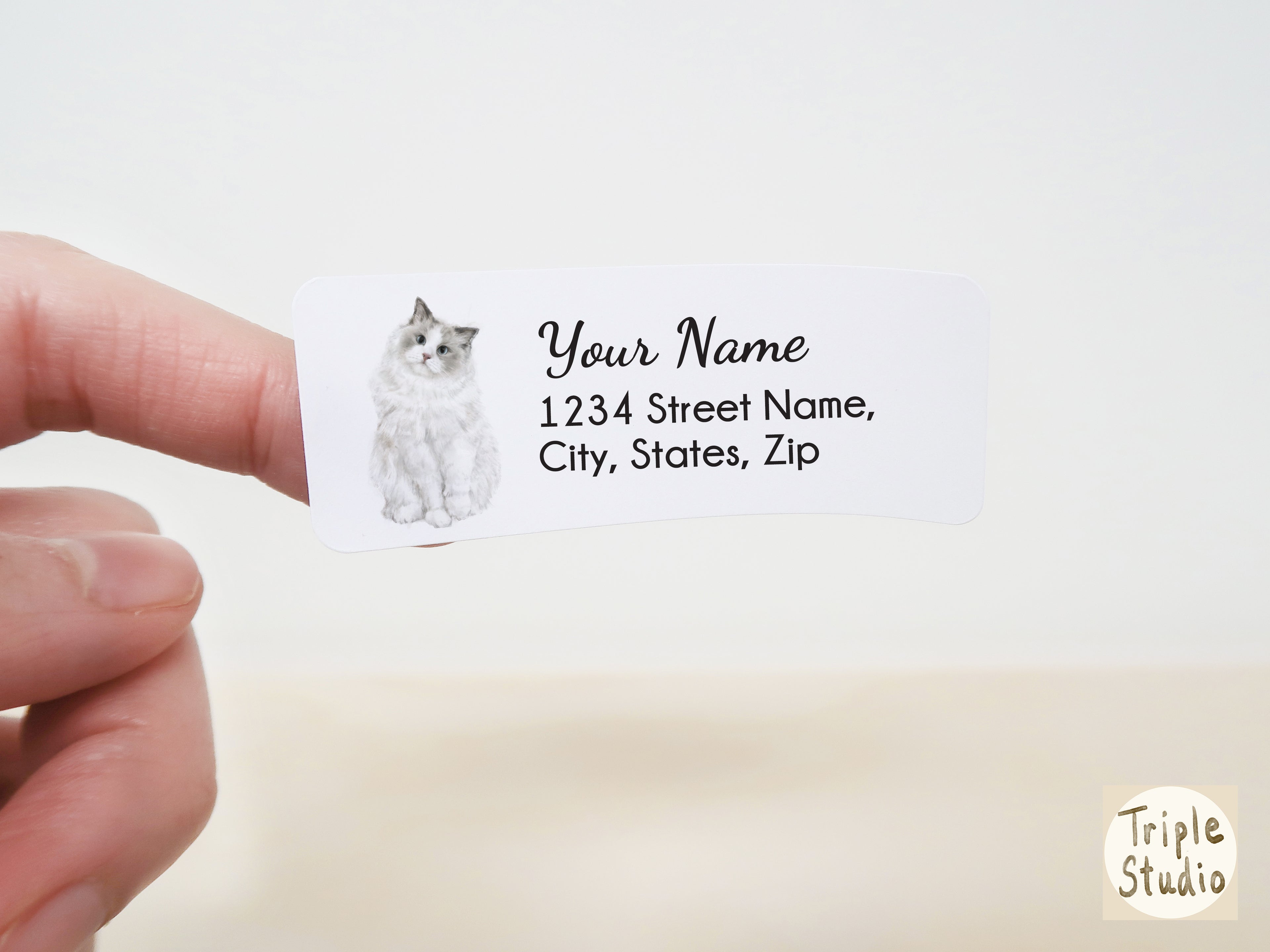 Ragdoll Cat Personalized Address Label