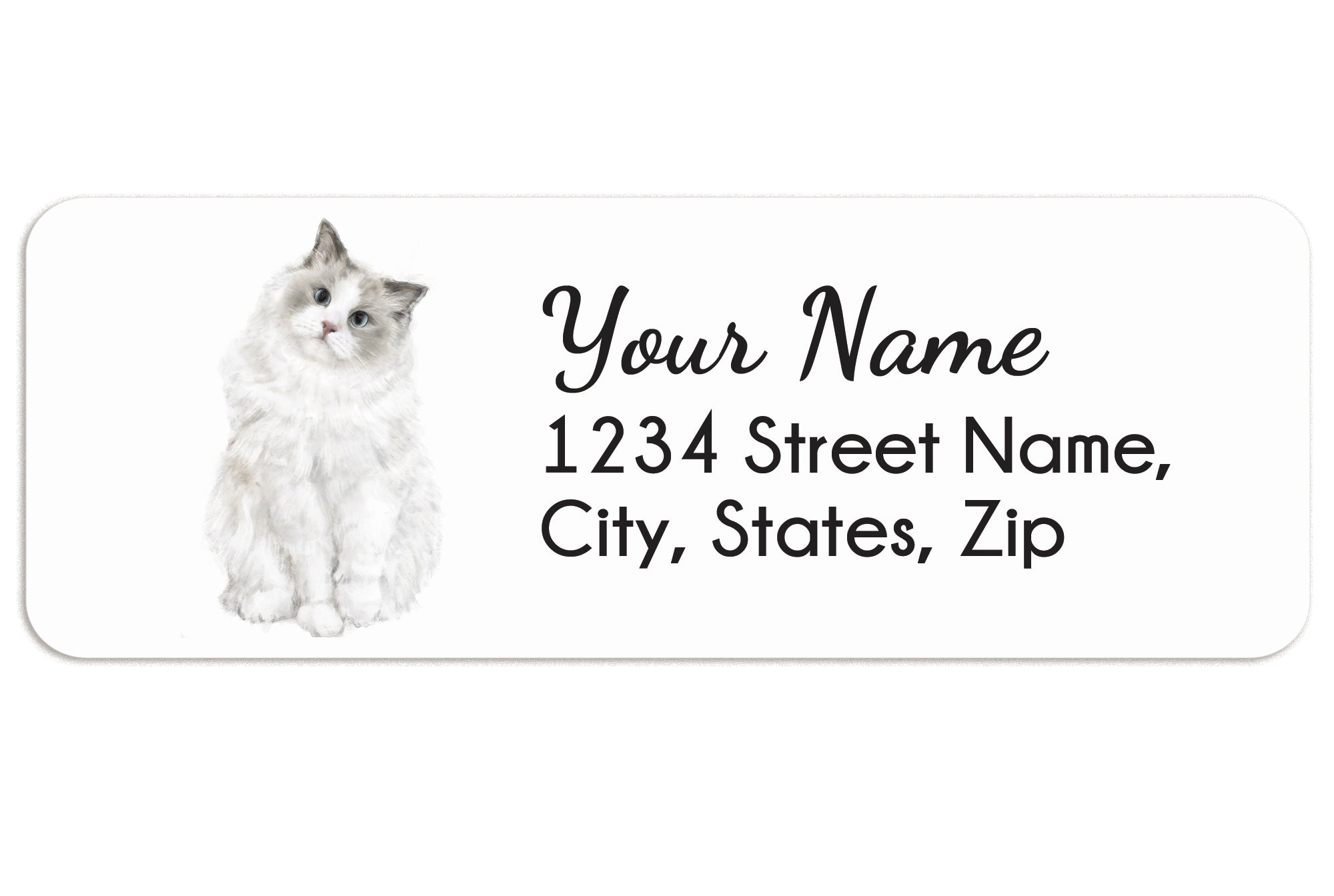 Ragdoll Cat Personalized Address Label