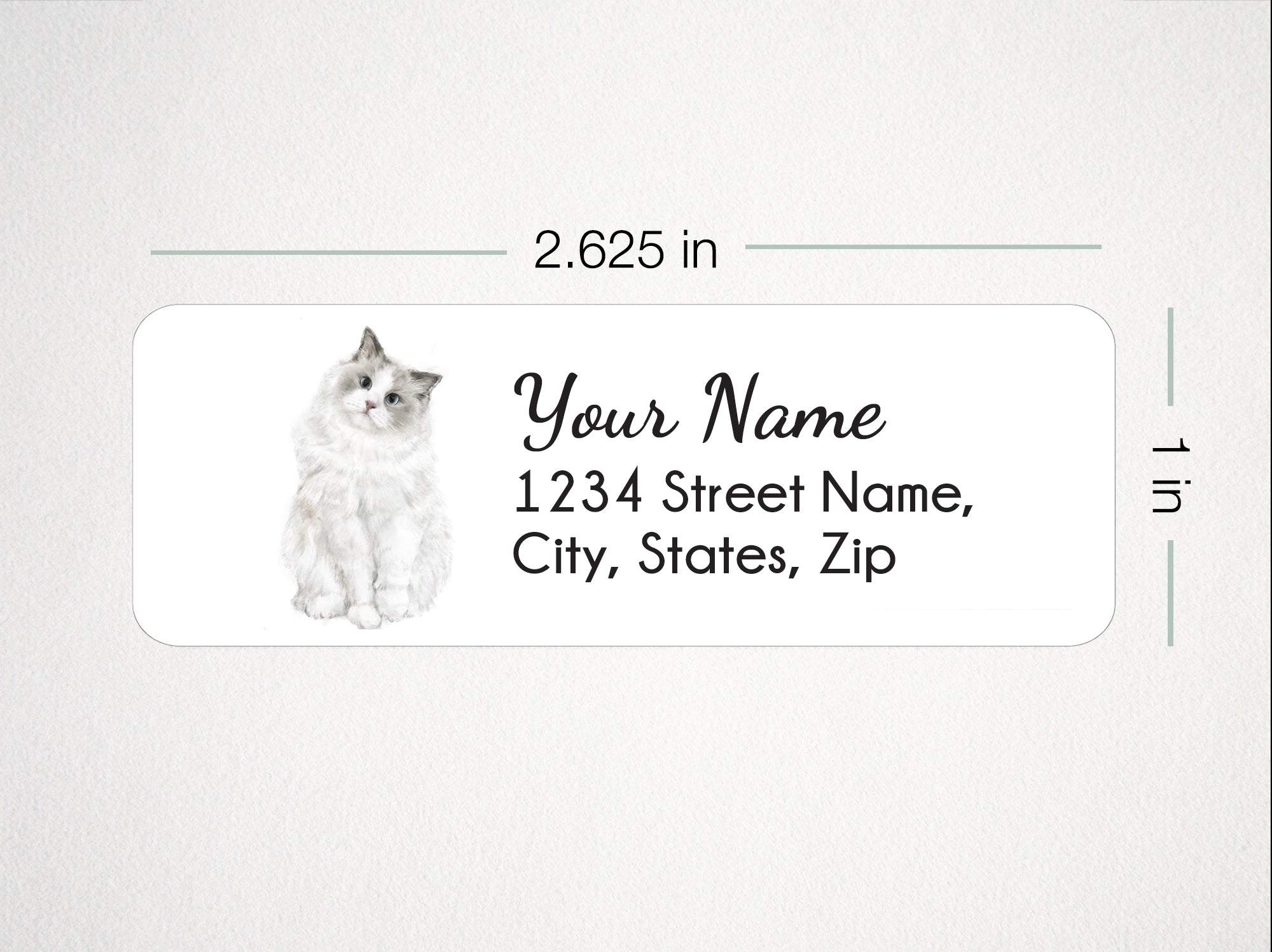 Ragdoll Cat Personalized Address Label
