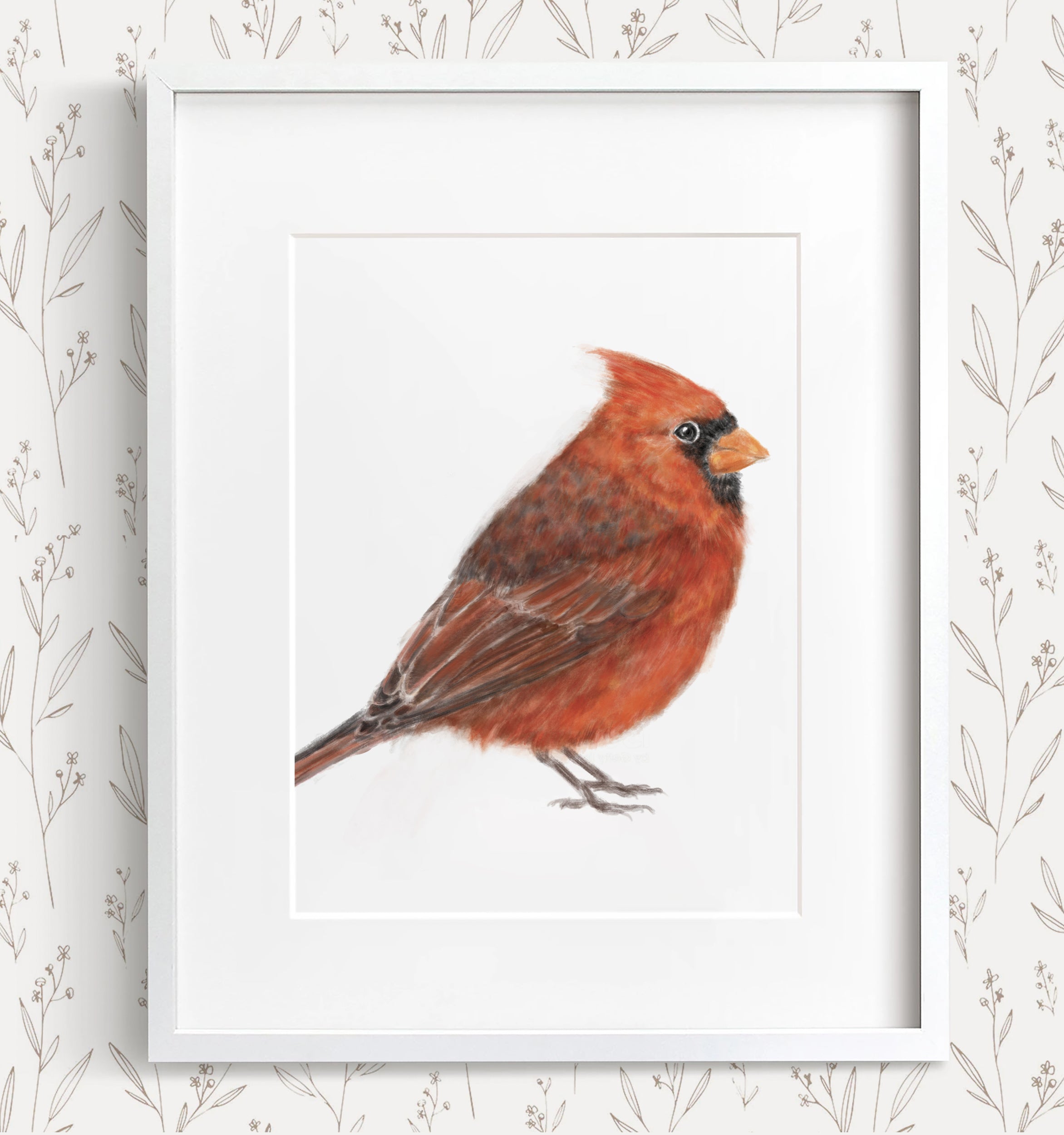 Red Cardinal Bird Art Print