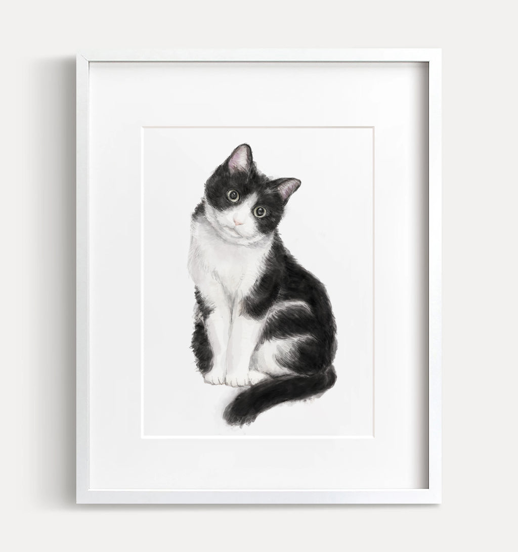 Tuxedo Cat Art Print