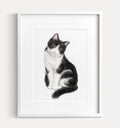 Tuxedo Cat Art Print