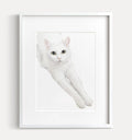 White Cat Art Print
