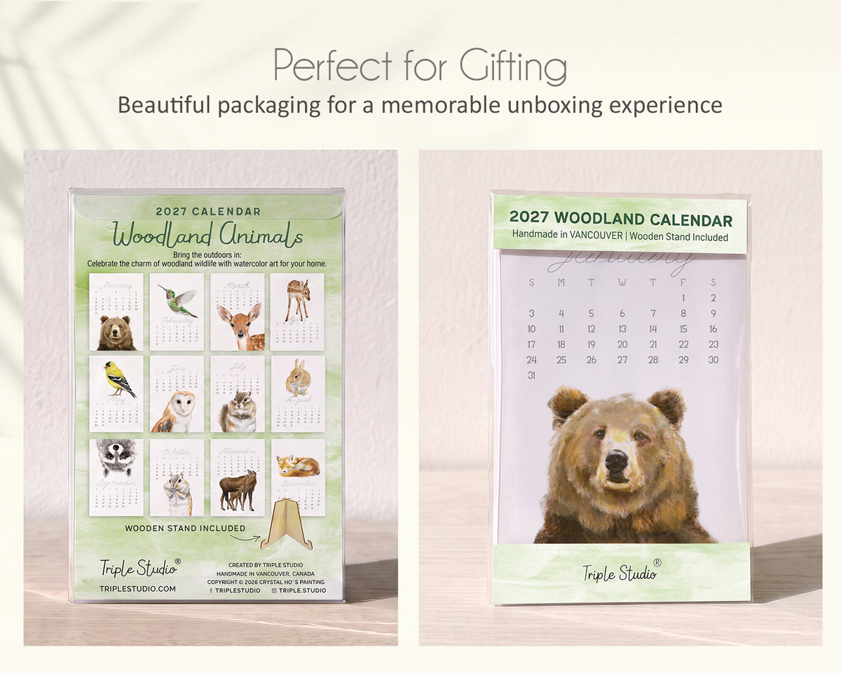 2027 Desk Calendar: Woodland