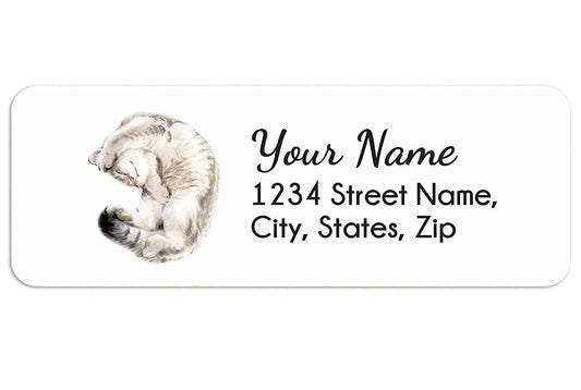 British Shorthair Cat Personalized Address Label