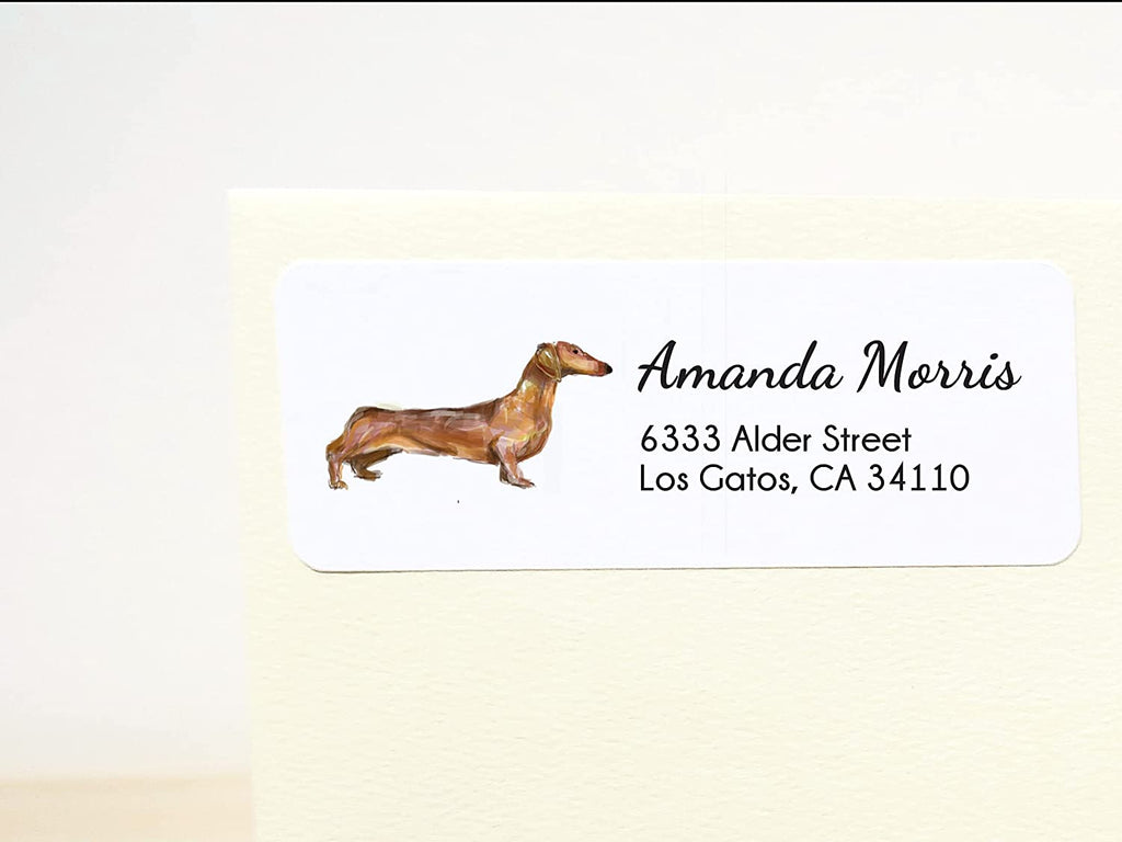 Dachshund Dog Personalized Address Label