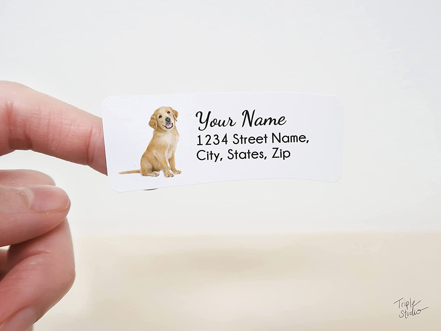 Golden Retriever Puppy Address Label