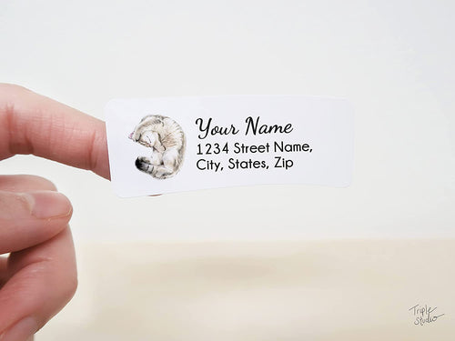 British Shorthair Cat Personalized Address Label