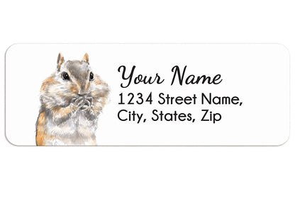 Chipmunk Personalized Address Label
