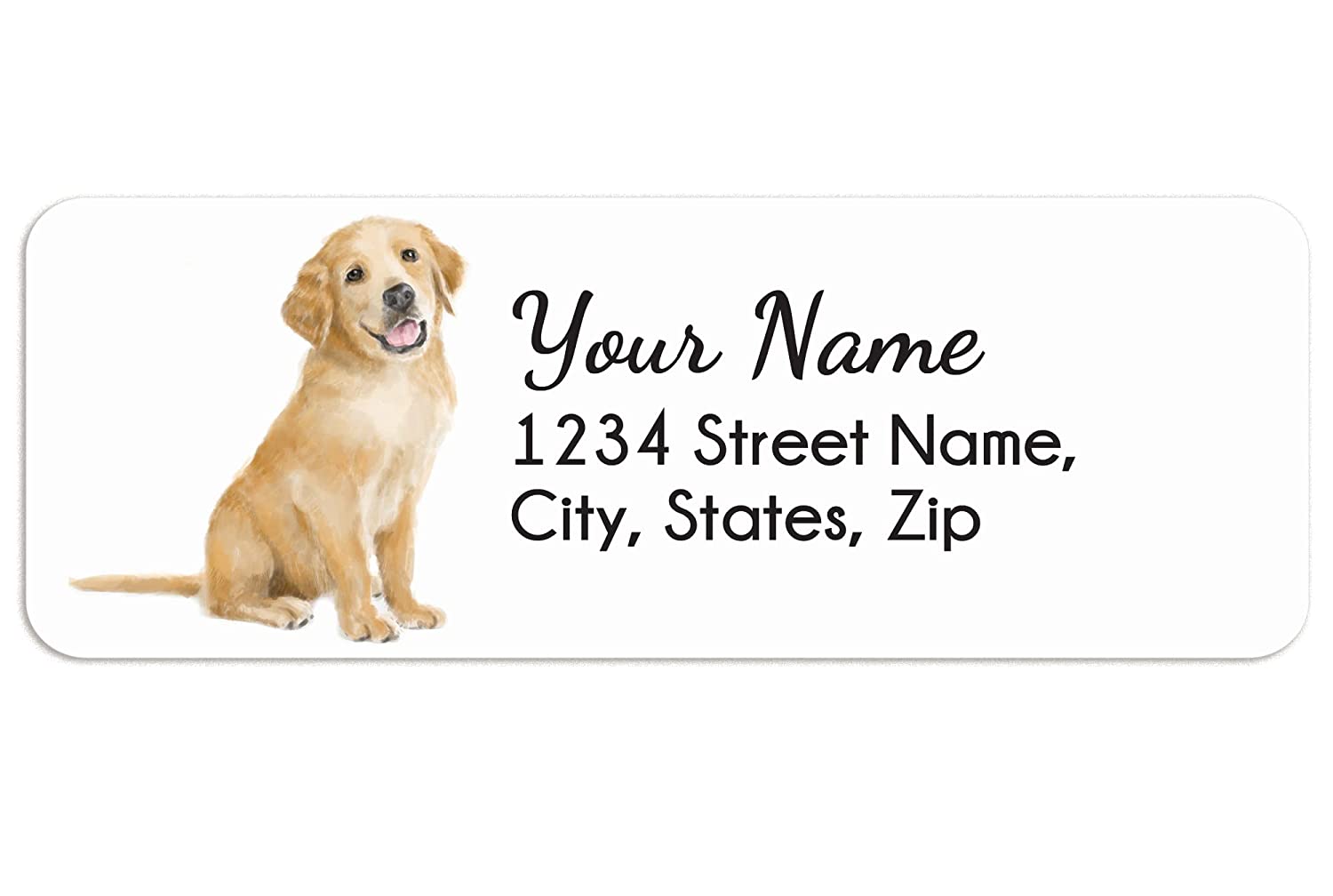 Golden Retriever Puppy Address Label