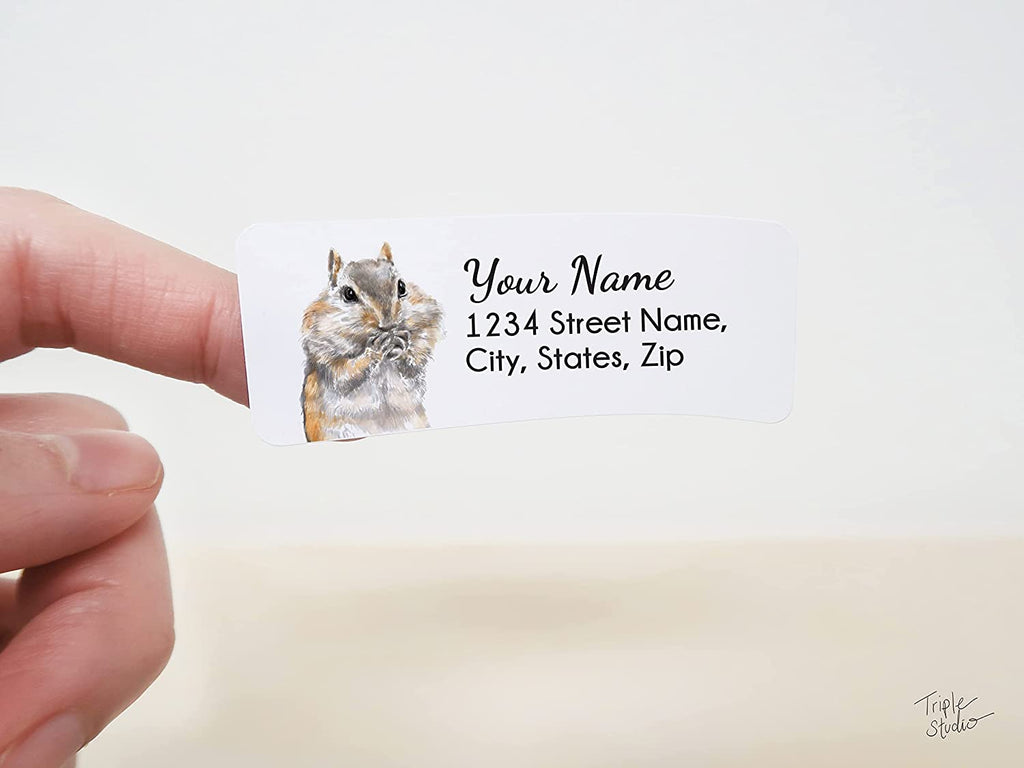 Chipmunk Personalized Address Label