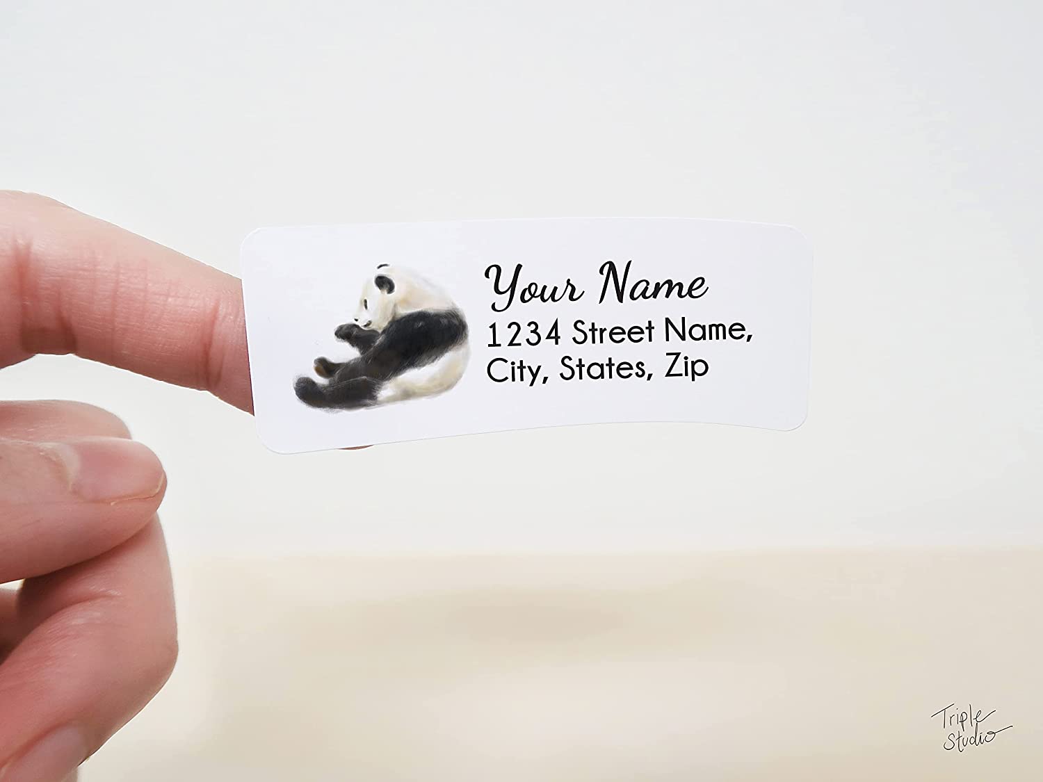 Panda Personalized Address Labels