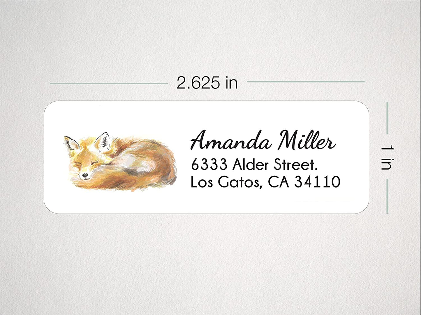 Fox Personalized Address Labels