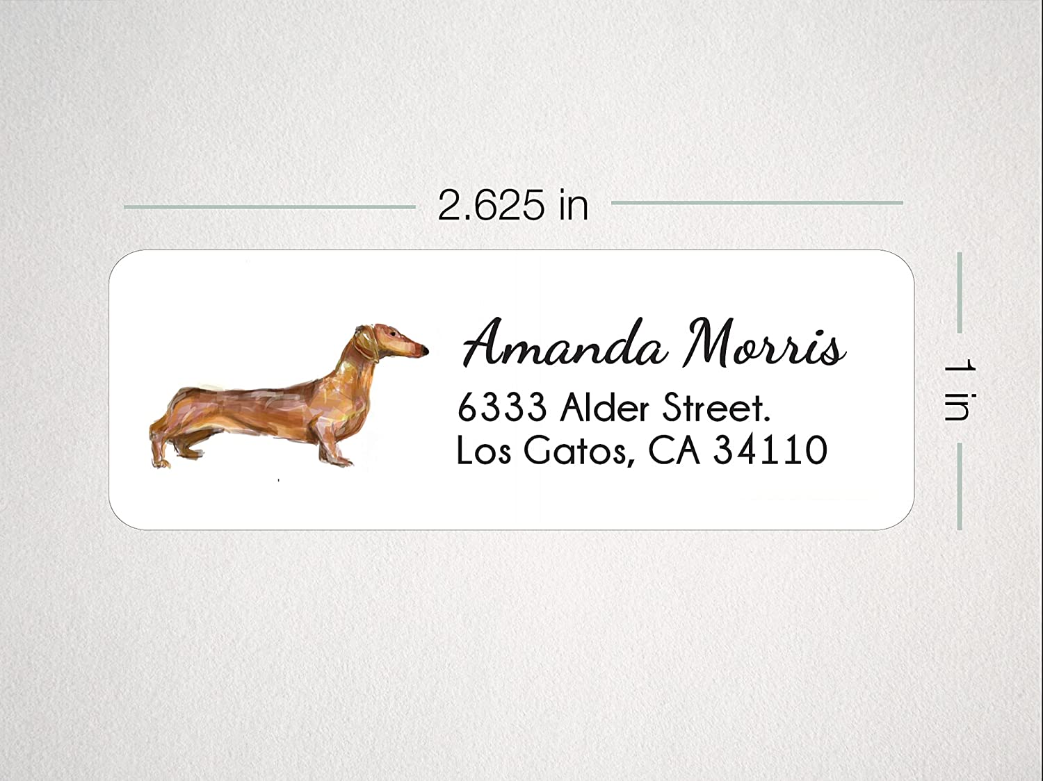 Dachshund Dog Personalized Address Label