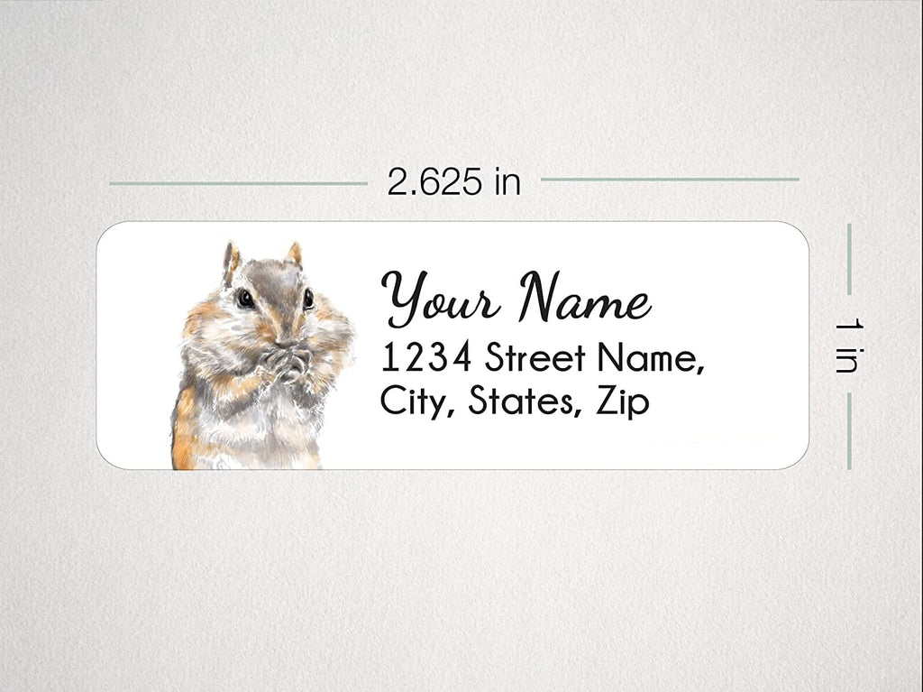 Chipmunk Personalized Address Label
