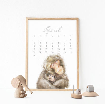2023 Animal Desk Calendar - Mom and Baby
