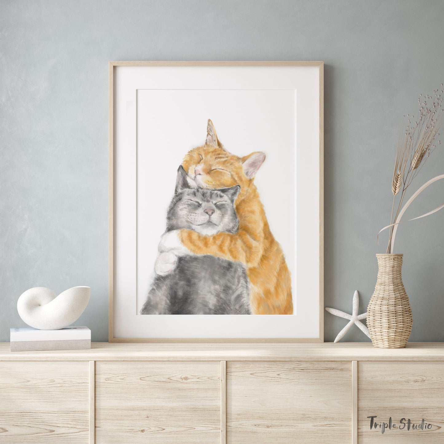 Cat in Love Art Print