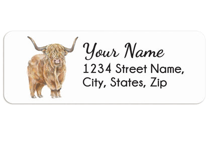 Highland Cow Personalized Address Label