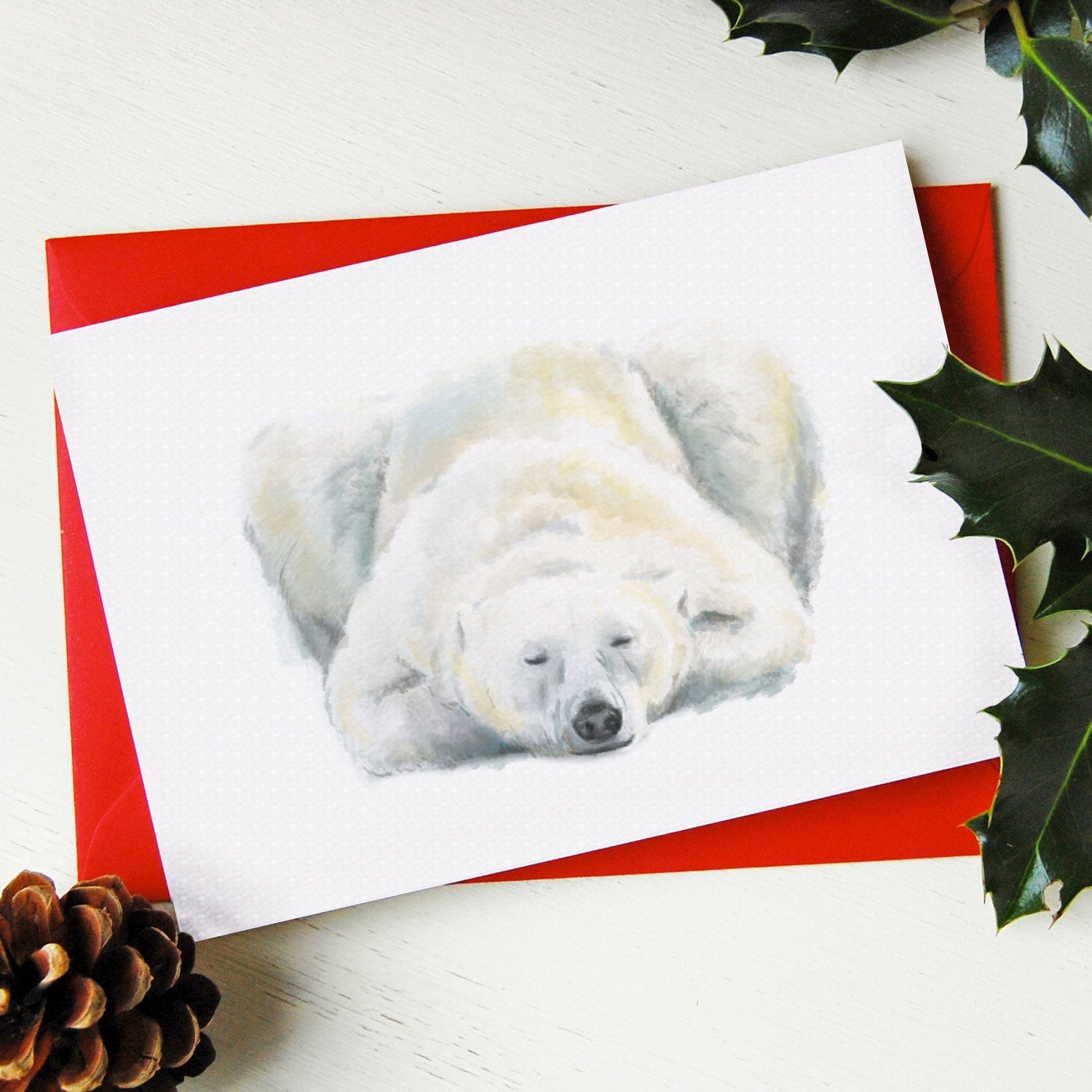 Let's Hibernate! Sleepy Polar Bear Card