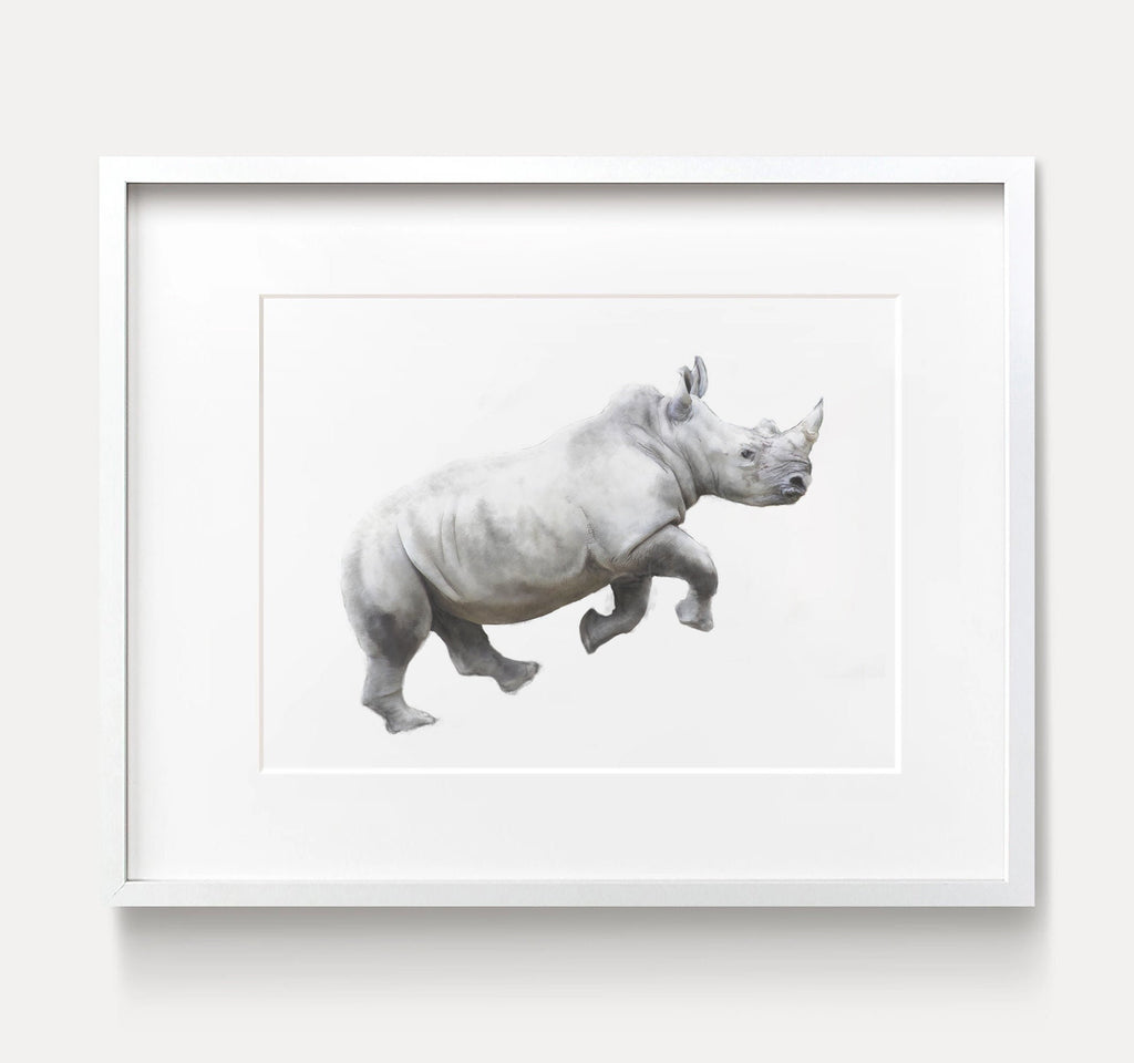 Rhino Art Print
