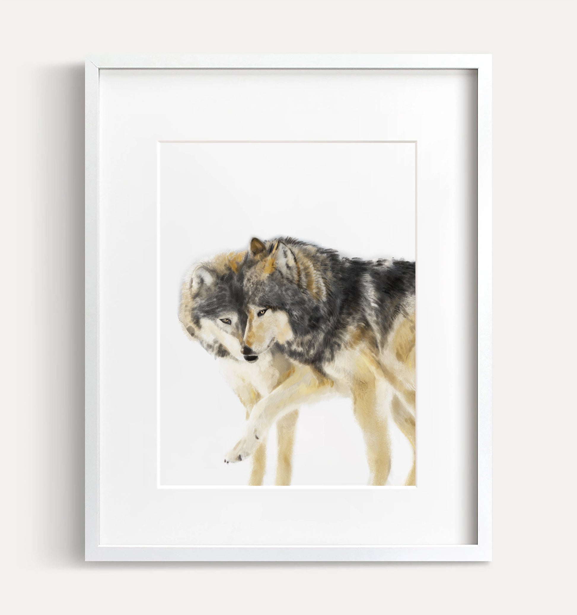 Wolves in Love Art Print