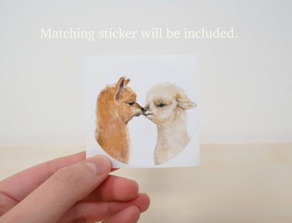 Alpaca in Love Card