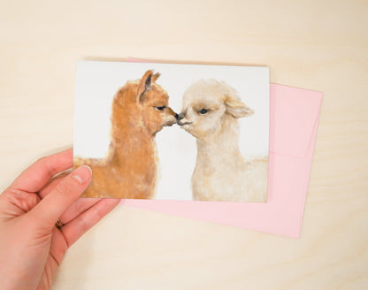 Alpaca in Love Card