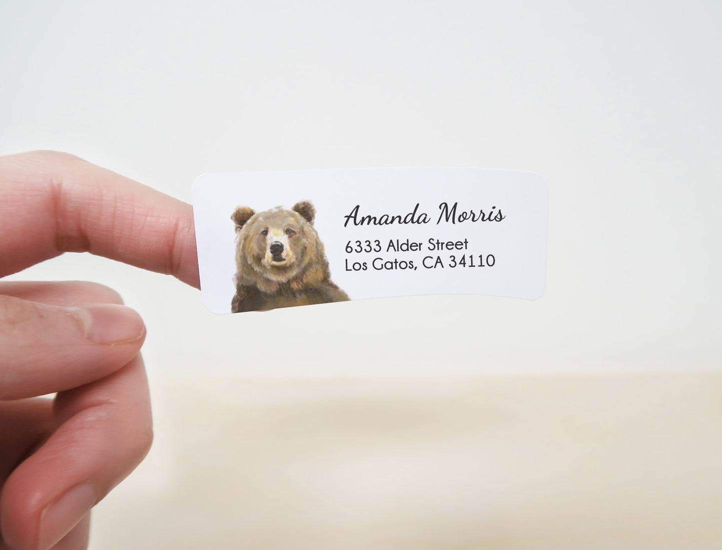 Grizzly Bear Personalized Address Label