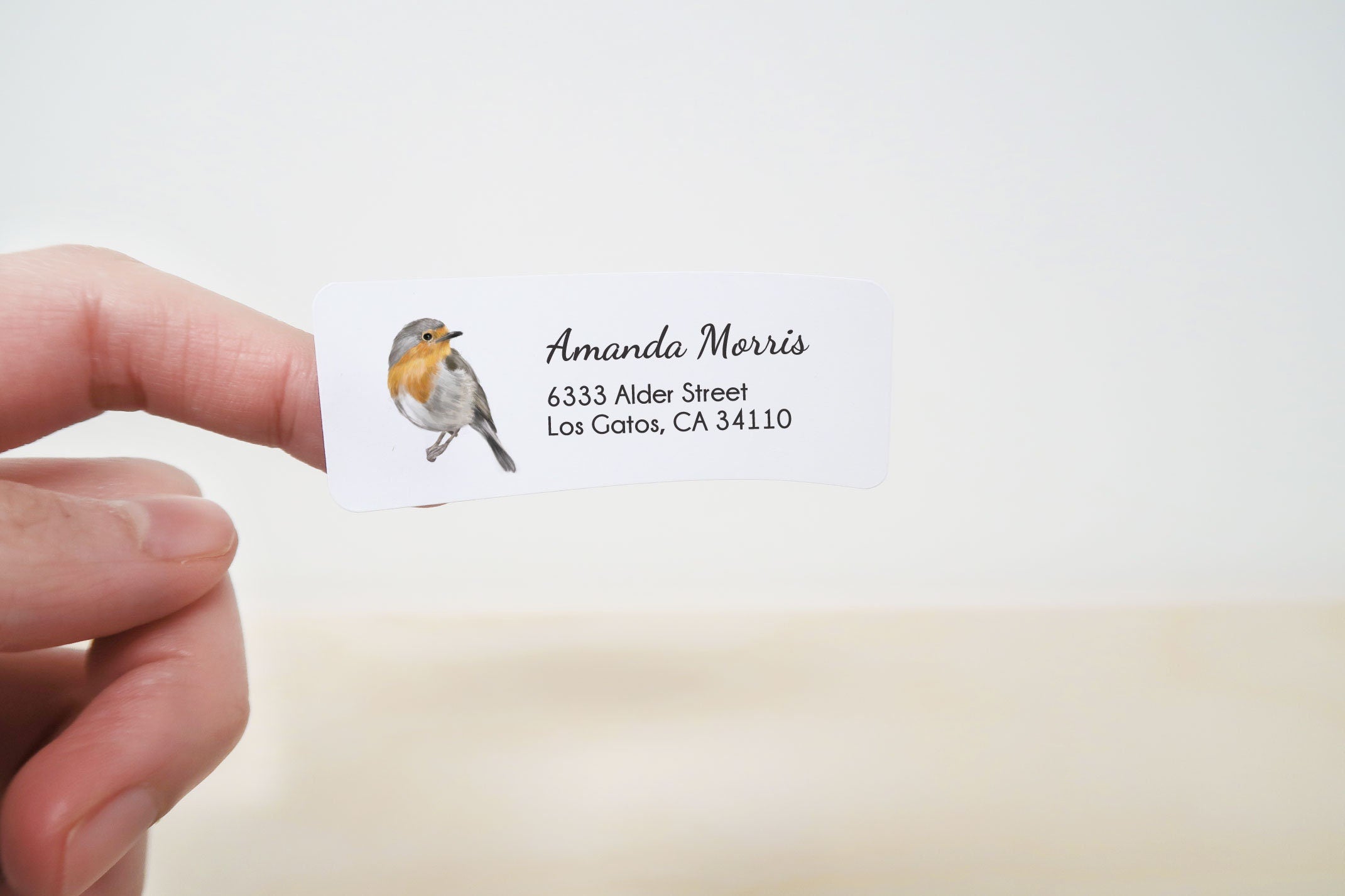 Robin Bird Personalized Address Label