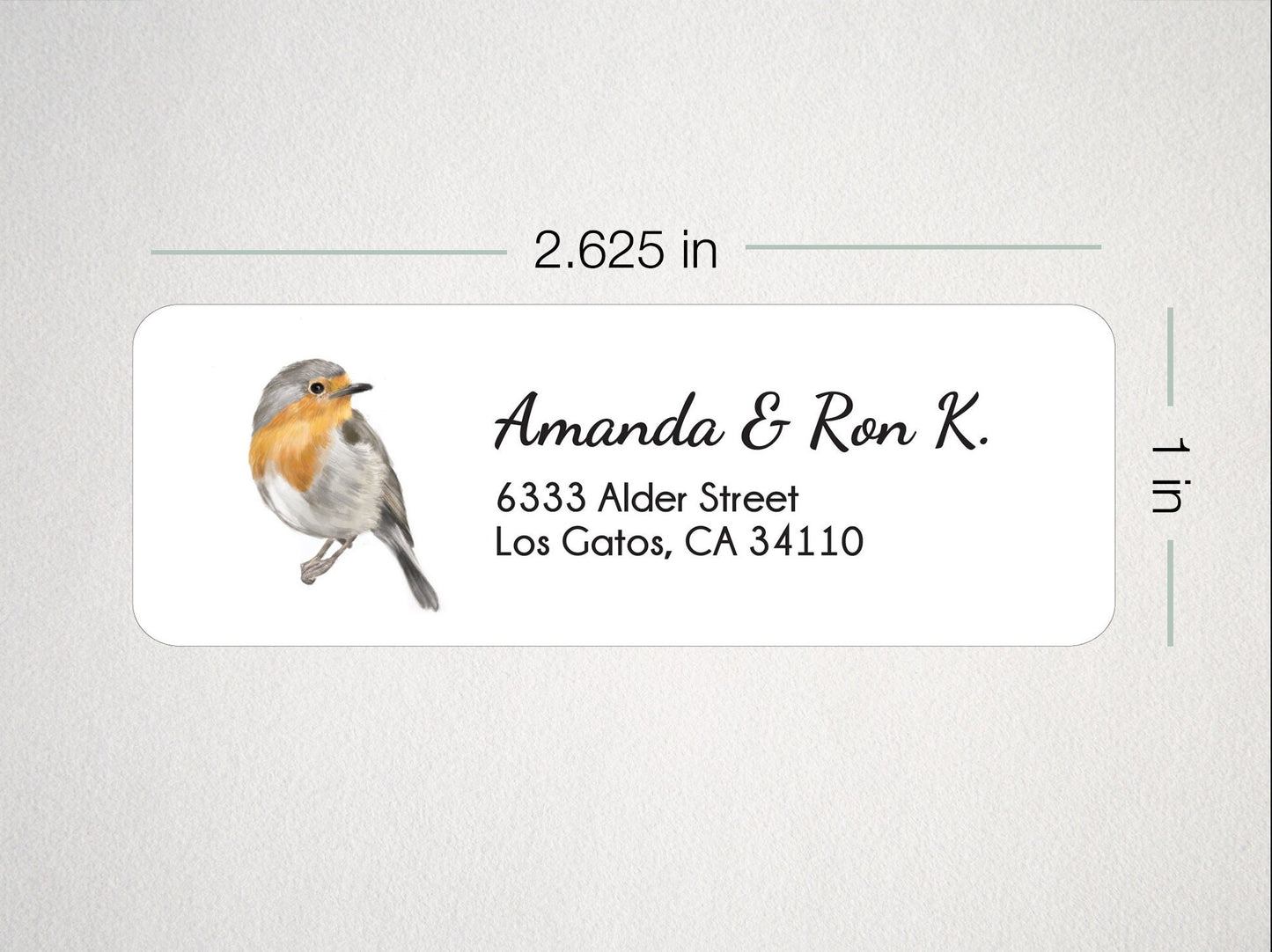 Robin Bird Personalized Address Label