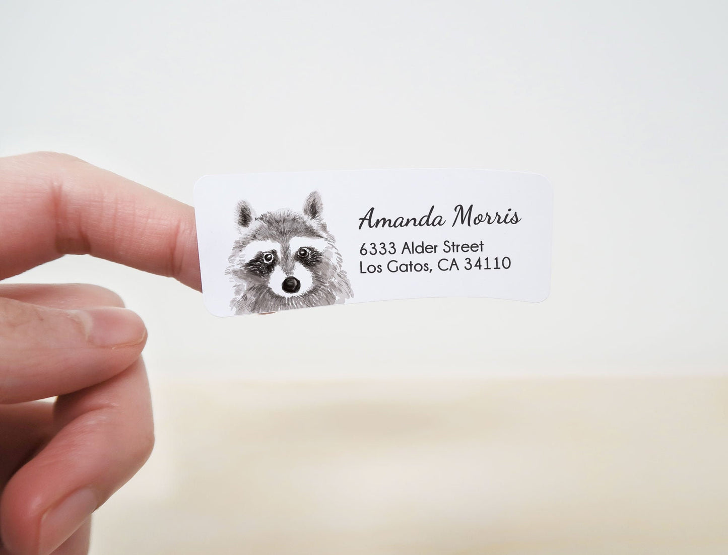 Raccoon Personalized Address Label