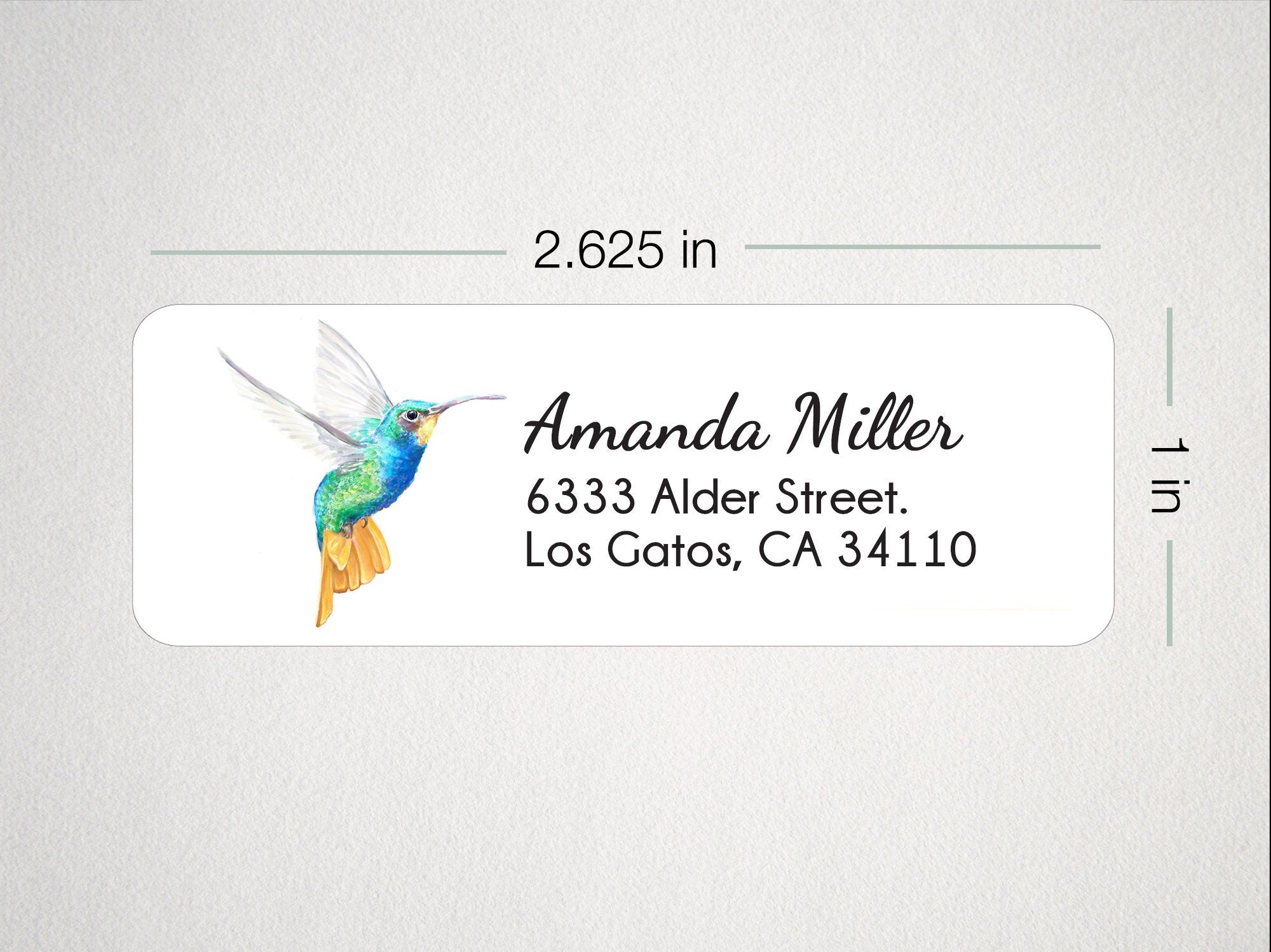 Hummingbird Personalized Address Label