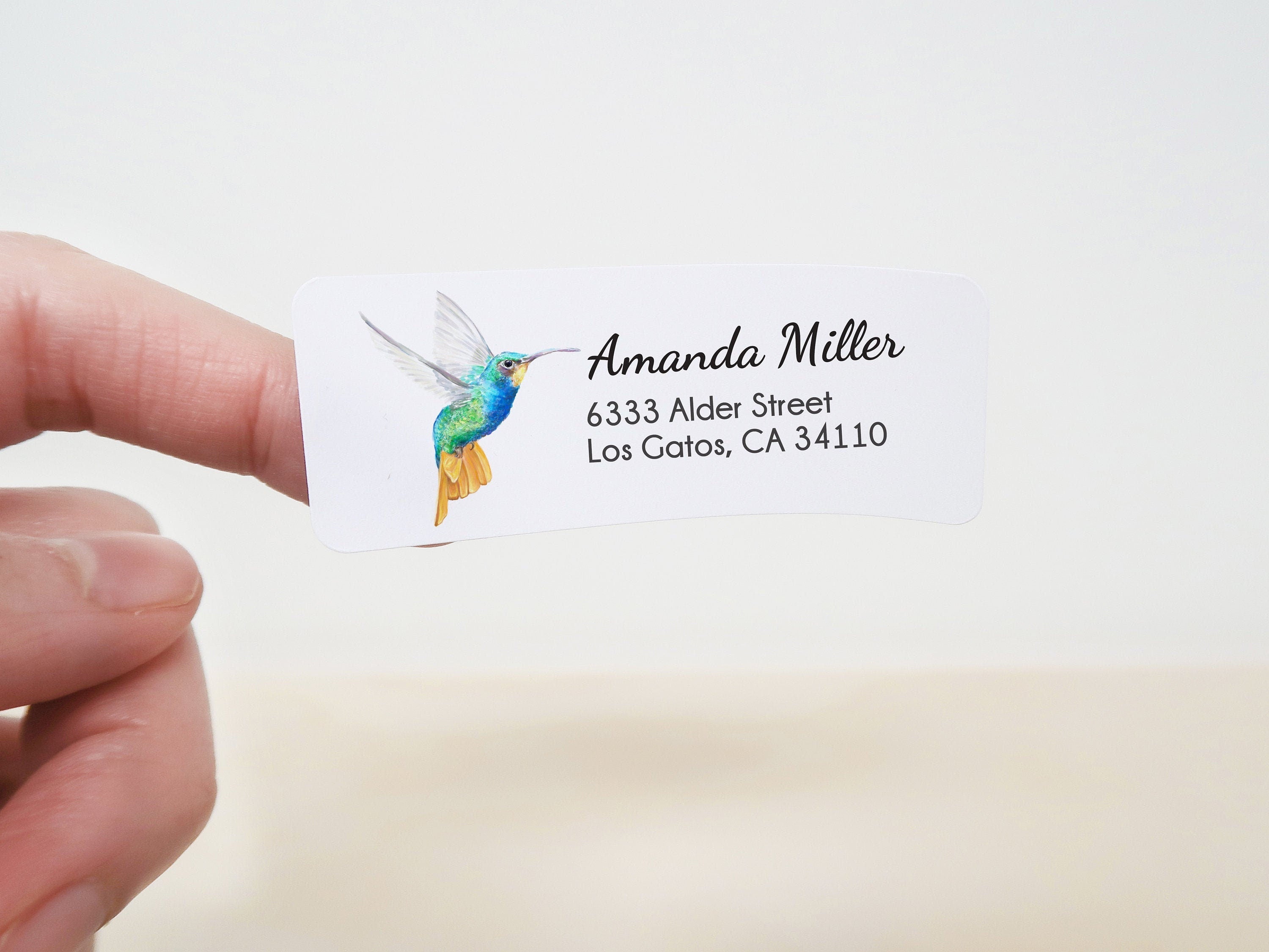 Hummingbird Personalized Address Label