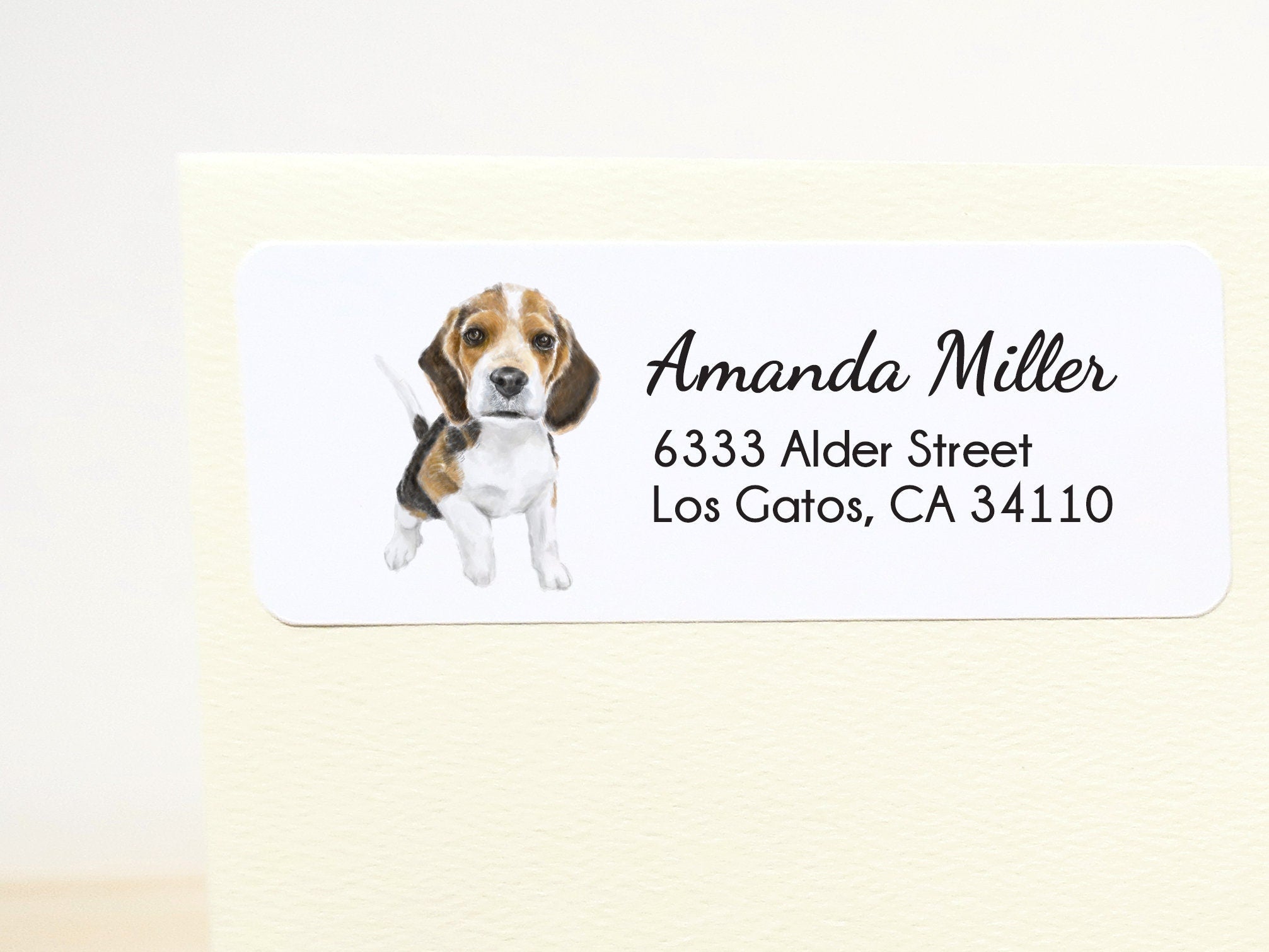 Beagle Dog Personalized Address Label