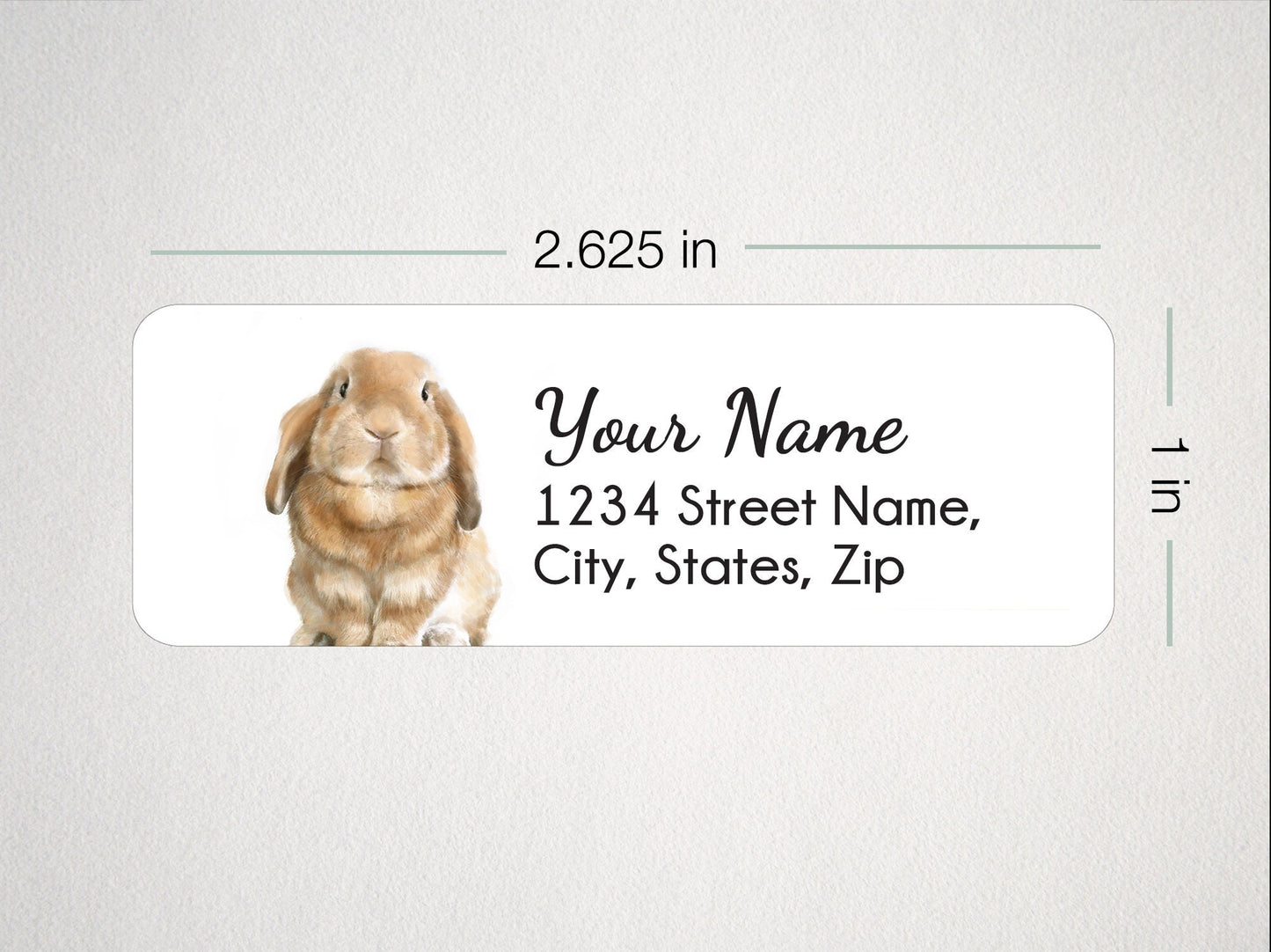 Rabbit Personalized Address Label