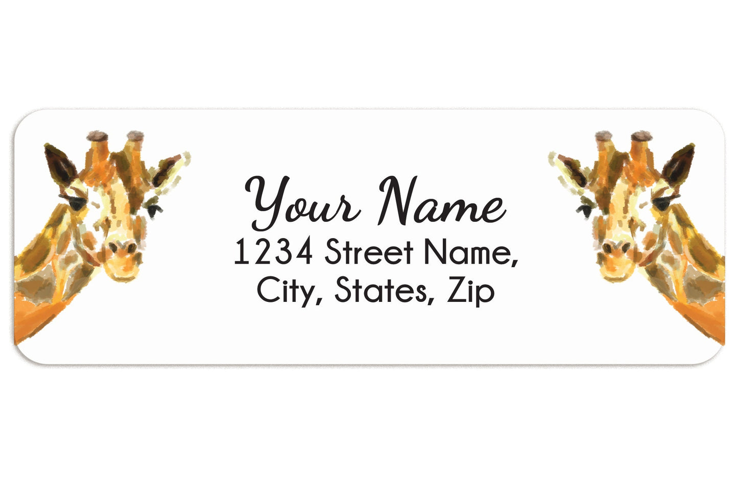 Giraffe Personalized Address Label