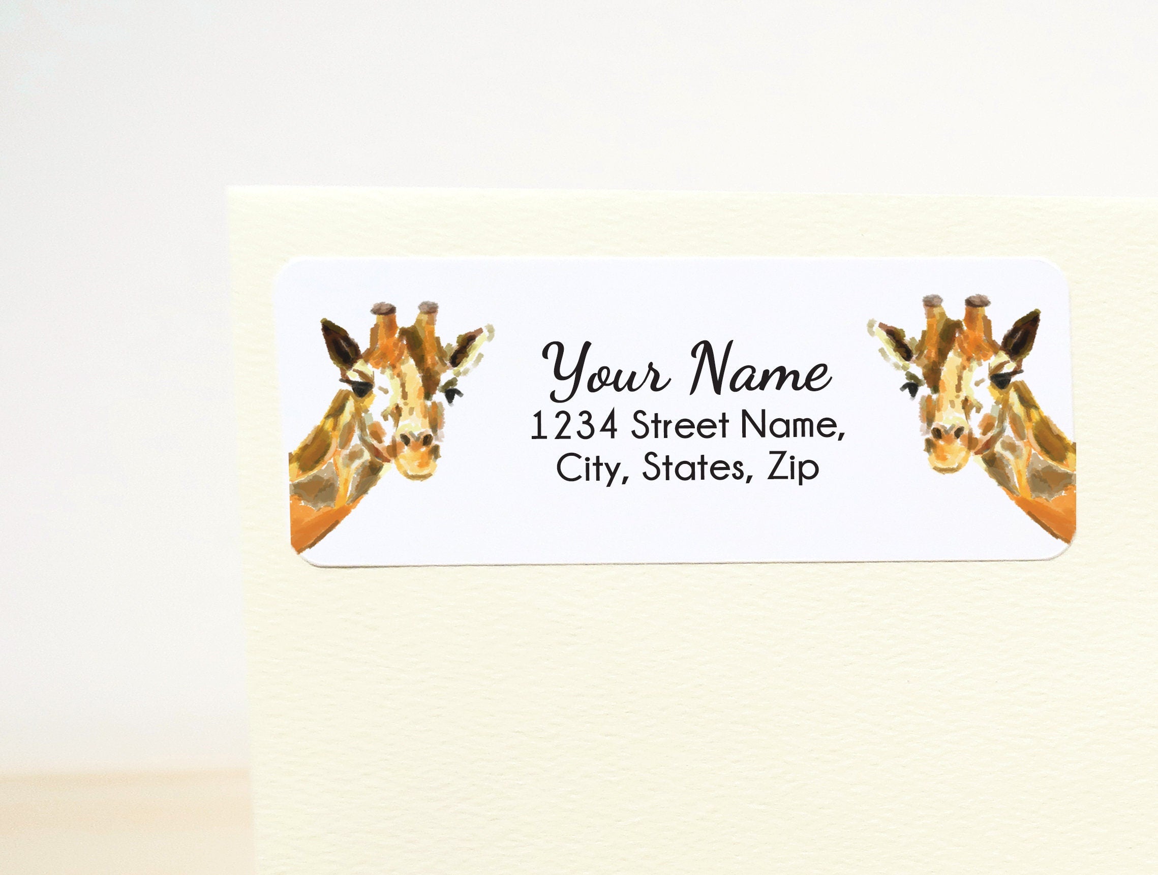 Giraffe Personalized Address Label