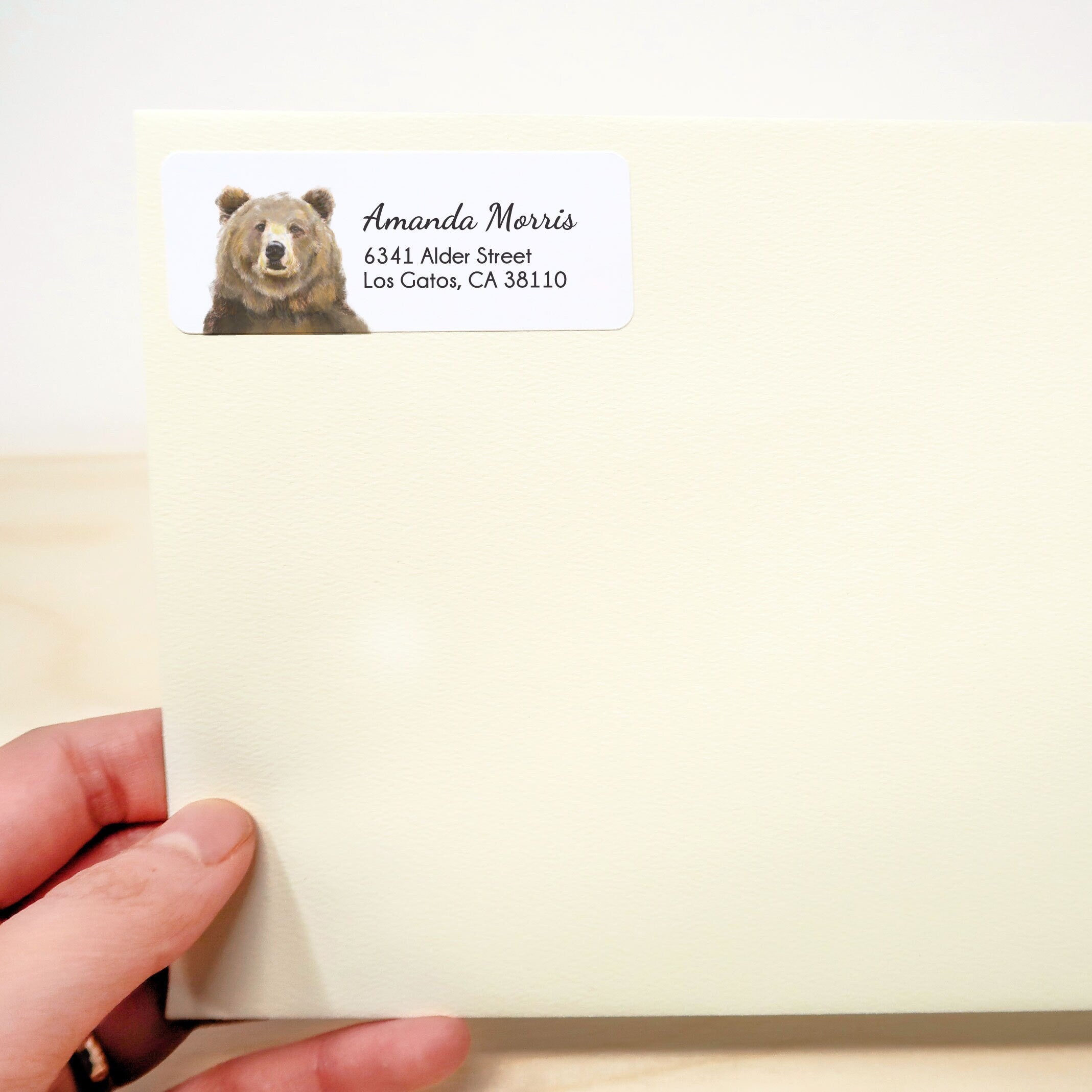Grizzly Bear Personalized Address Label