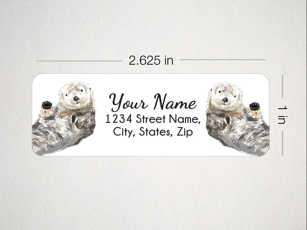 Sea Otter Personalized Address Label