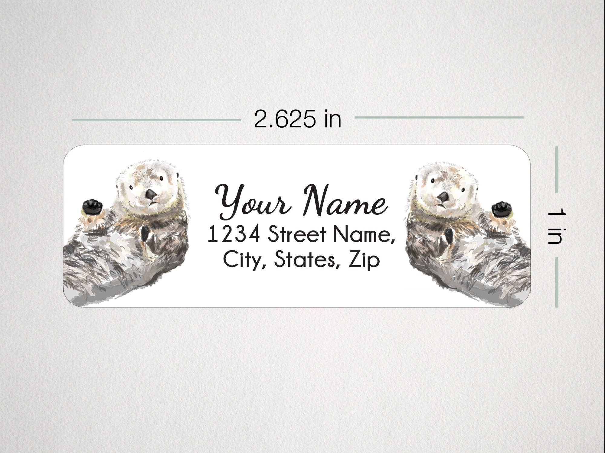 Sea Otter Personalized Address Label