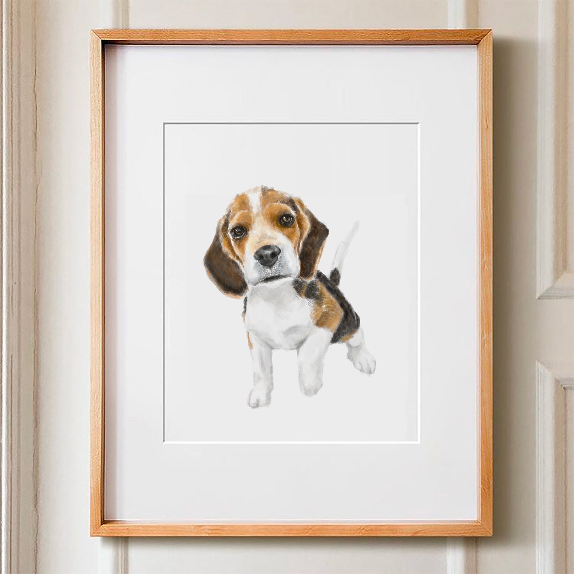 Beagle Puppy Art Print - Dog Lover Gift - Dog Mom - Housewarming - Memorial - Watercolor - Minimalistic - Minimal - Simple