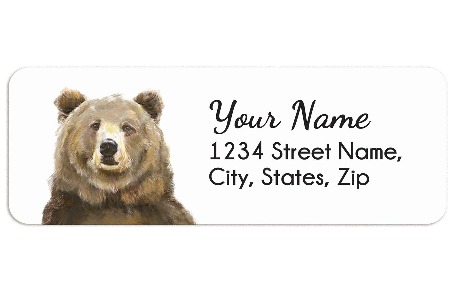 Grizzly Bear Personalized Address Label