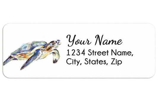 Sea Turtle Personalized Address Label