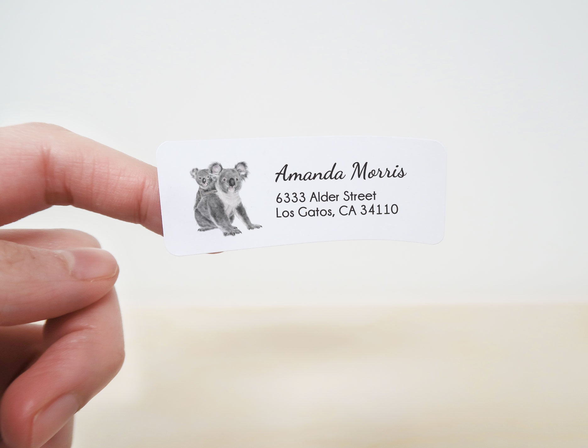 Koala Mum and Joey Personalized Address Label