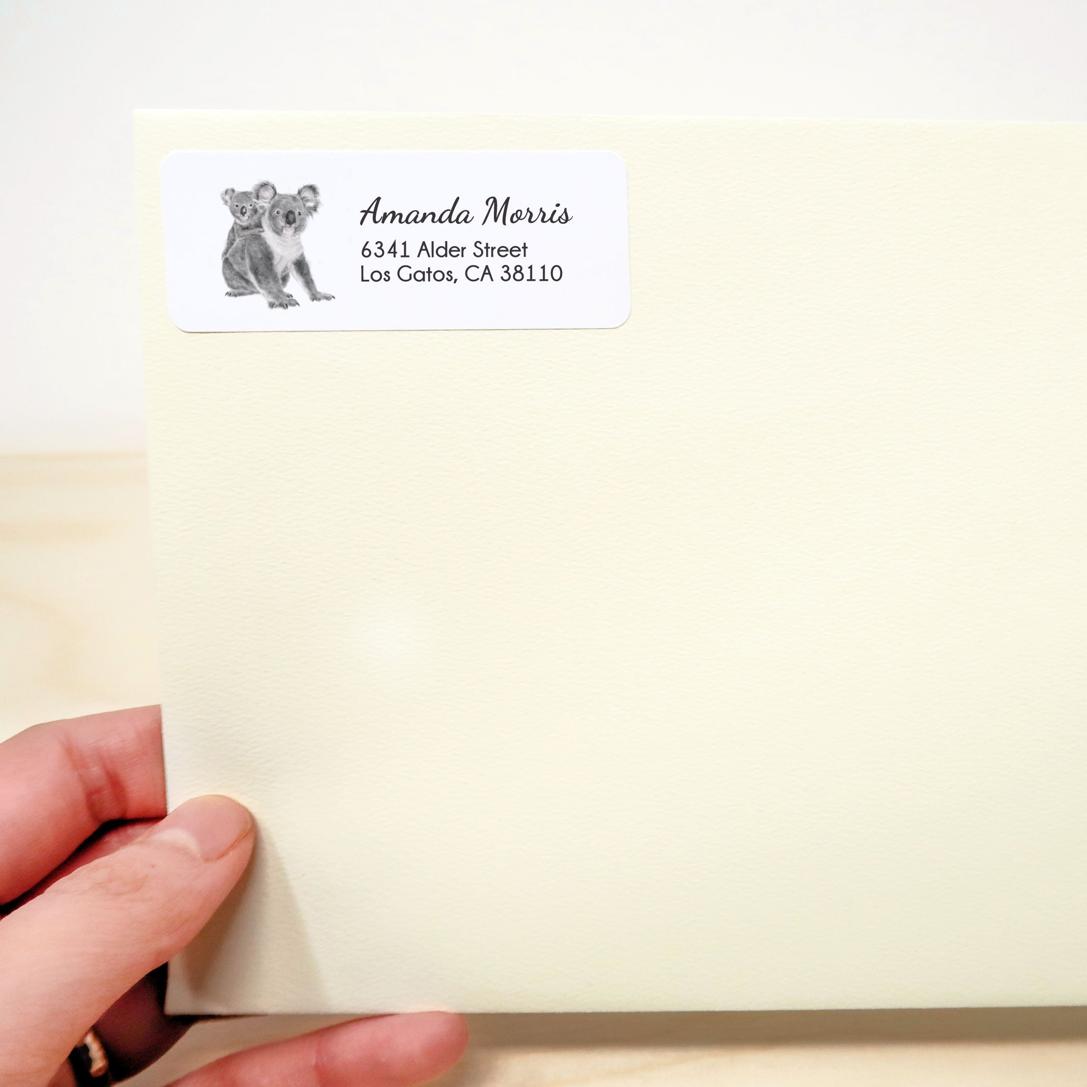 Koala Mum and Joey Personalized Address Label